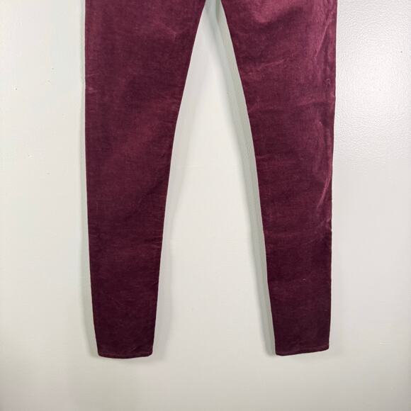 NWT Adriano Goldschmied Women's Red Stretch Mid Rise Cotton Skinny Pant Size 25 - Picture 6 of 10